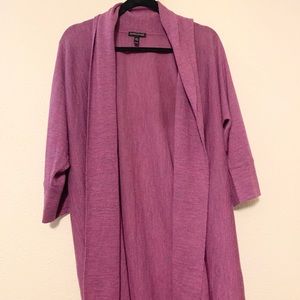 Eileen Fisher Purple Cardigan Long XL